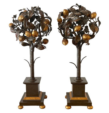 Pair Italian Metal Topiaries