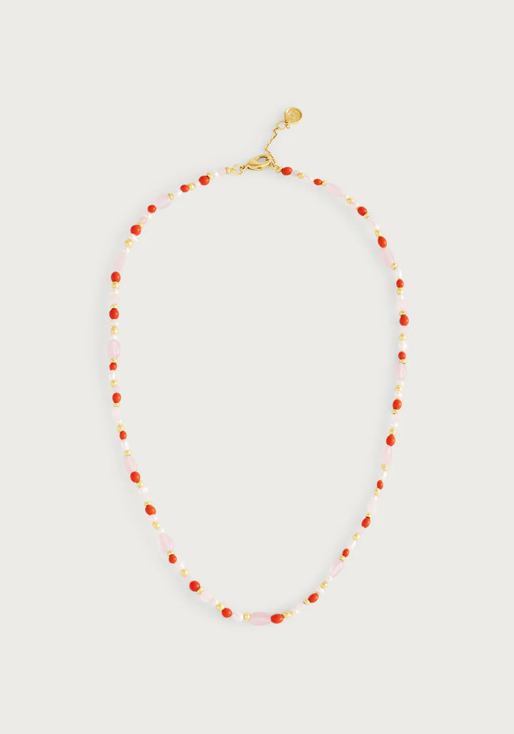 Milos Beaded Necklace - Warm