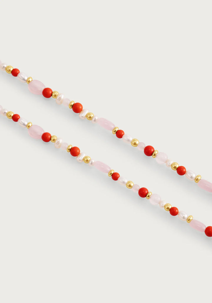 Milos Beaded Necklace - Warm
