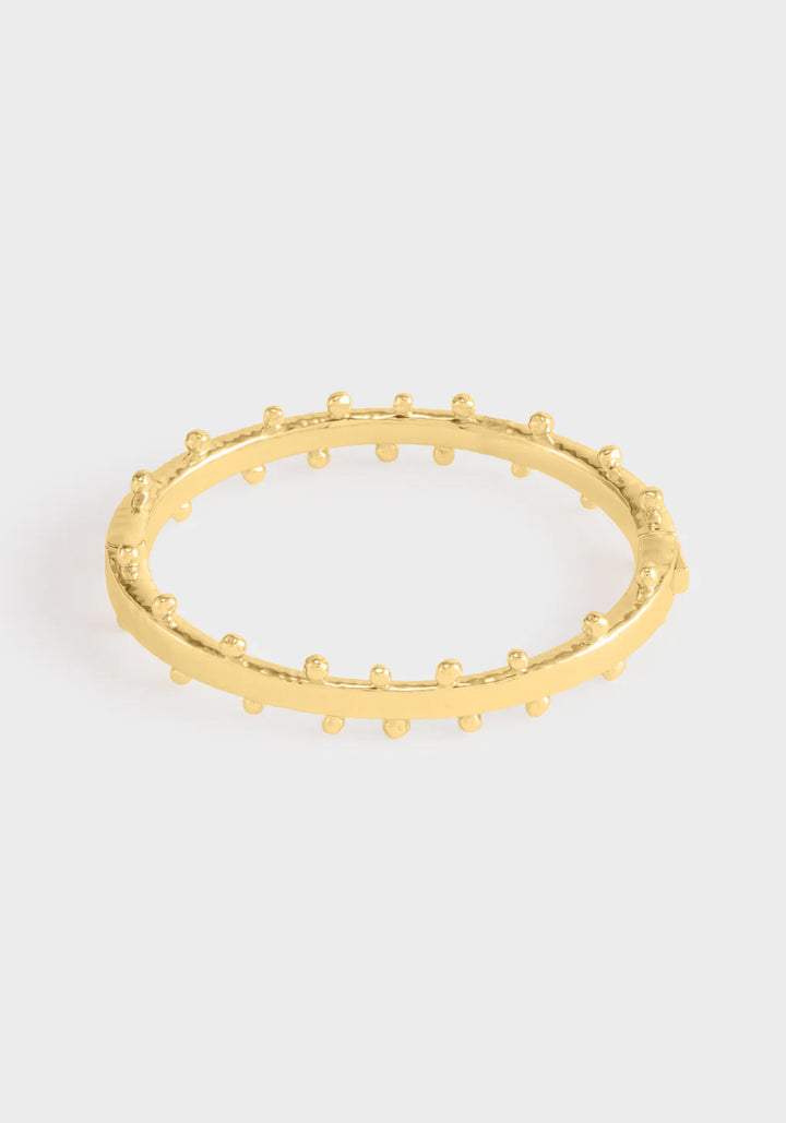 Milos Gold Hinged Bangle