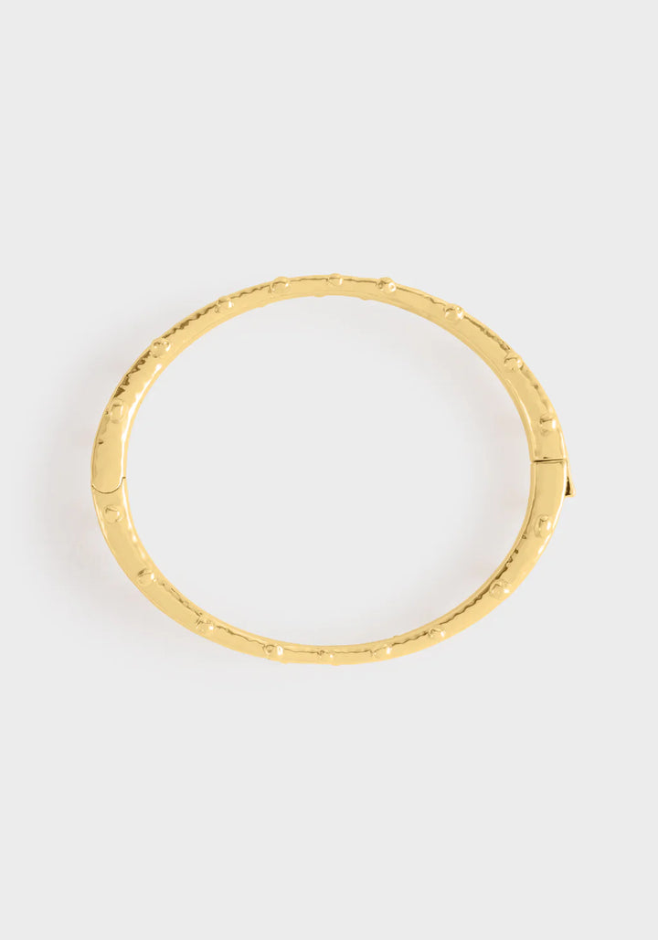Milos Gold Hinged Bangle
