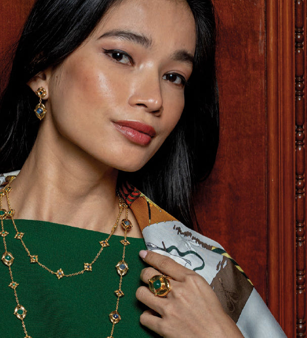 Mystic Eye Post Drop Earrings
