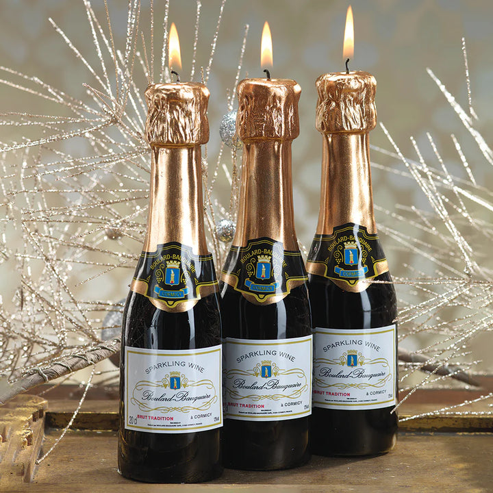 Sparkling Wine Bottle Candle