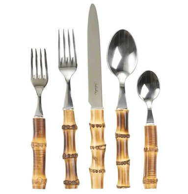 Natural Bamboo 5-Piece Place Setting