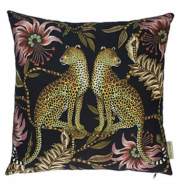 Ardmore Cotton Pillow - Lovebird Leopard