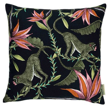 Ardmore Cotton Pillow - Monkey Paradise