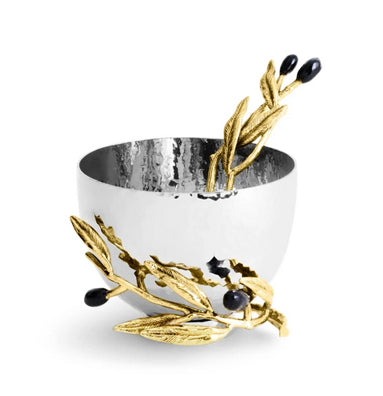 Olive Branch Nut Dish with Spoon