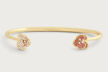 Orchid Pave Fuchsia & Pale Pink Crystal Bangle