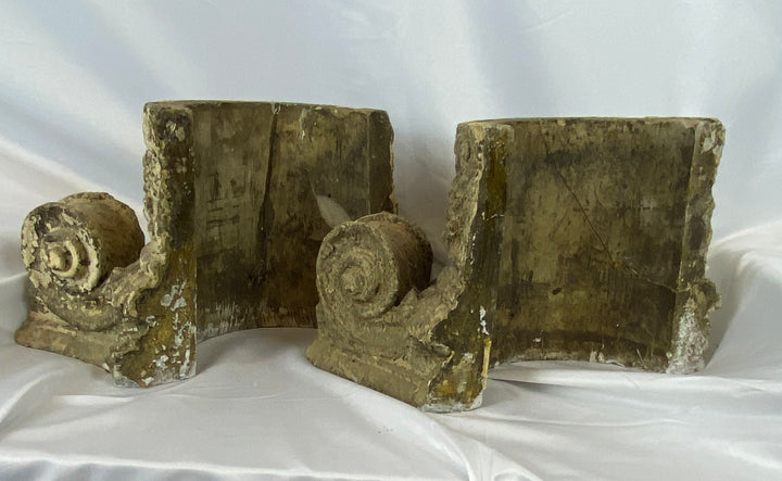 Pair of Architecural Capital Fragments