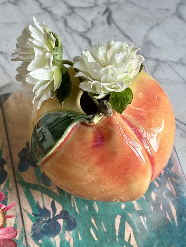Gwen Ottinger Handcrafted Peach Vessel