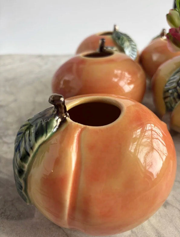 Gwen Ottinger Handcrafted Peach Vessel