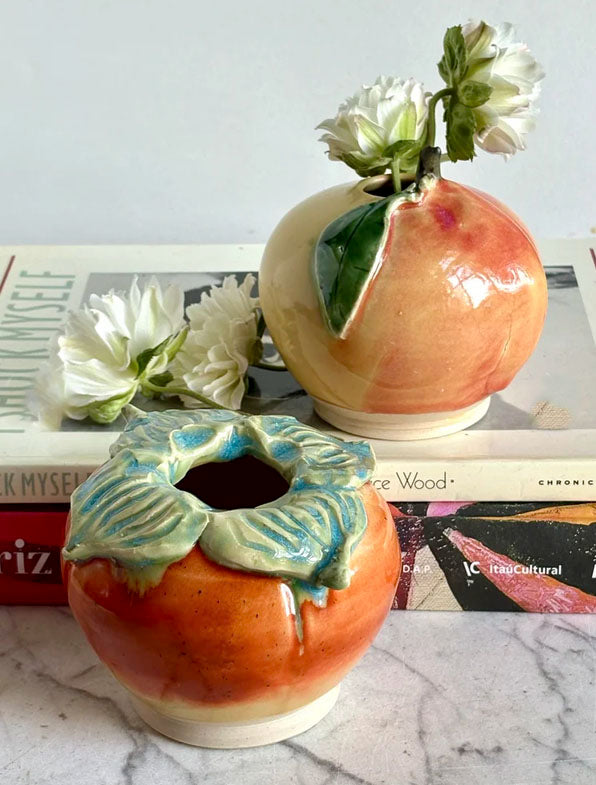 Gwen Ottinger Handcrafted Peach Vessel