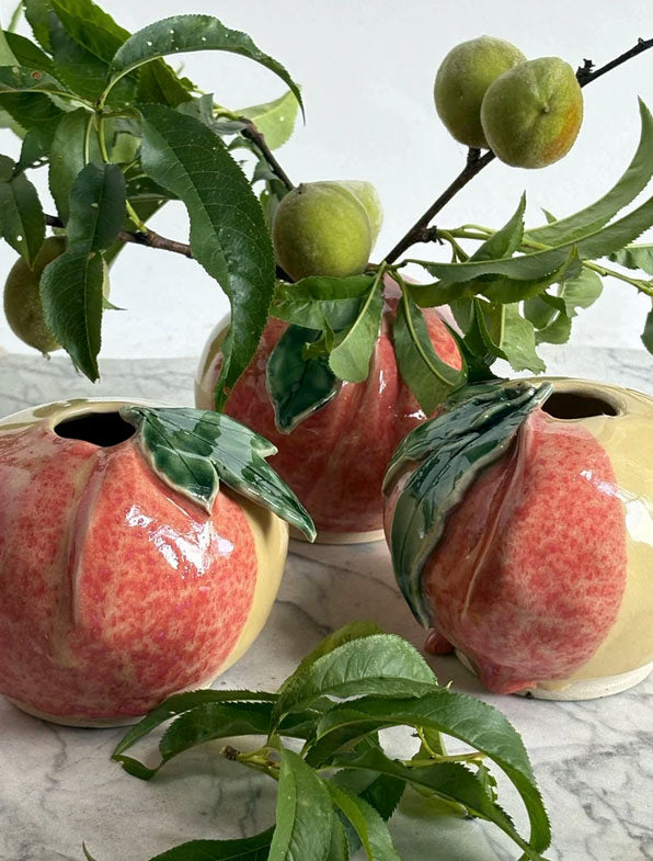Gwen Ottinger Handcrafted Peach Vessel