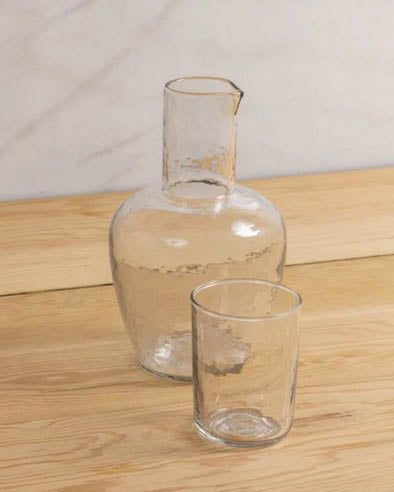 Pebble Glass Bedside Carafe