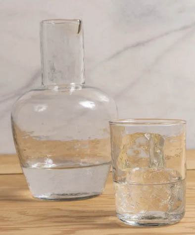 Pebble Glass Bedside Carafe