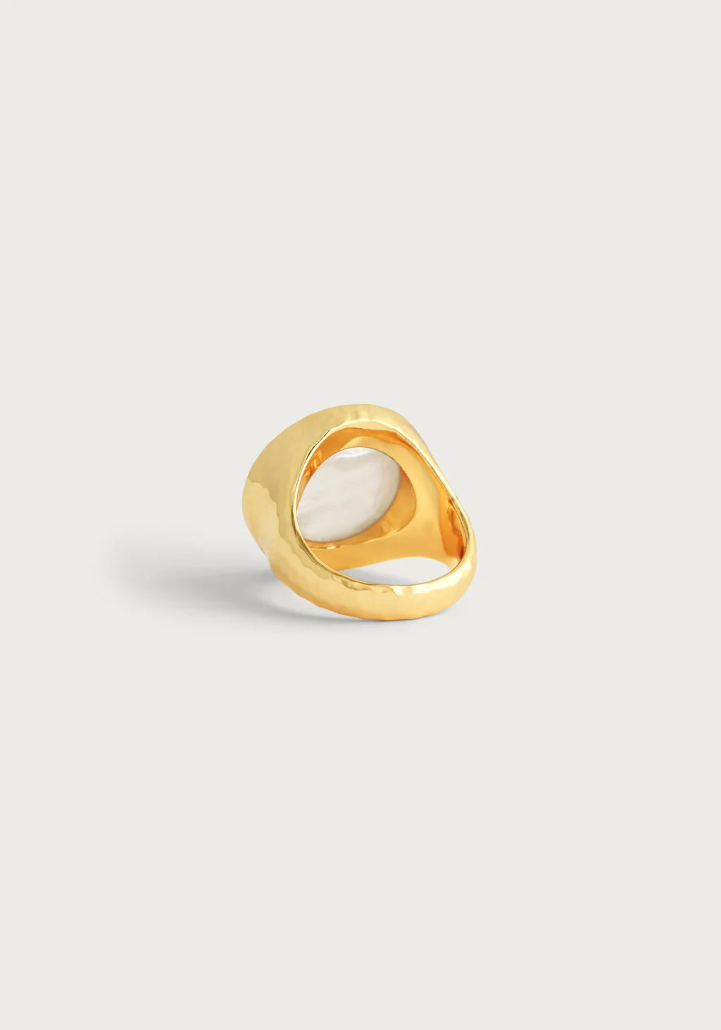 Pegasus Pearl Coin Signet Ring