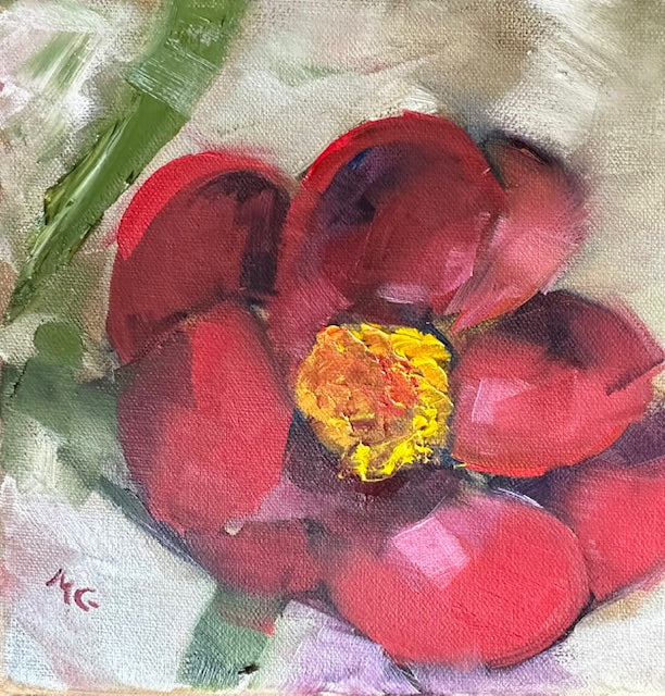 Original Oil by Mary Beth Gaiarin - "Peony"