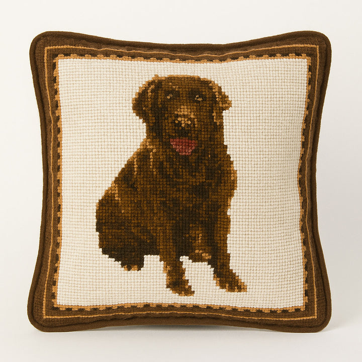Needlepoint Dog Pillow