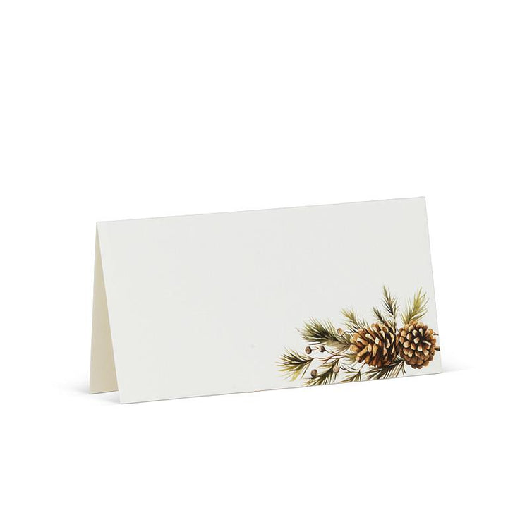 Pinecone & Branches Folded Placecards, Set 12