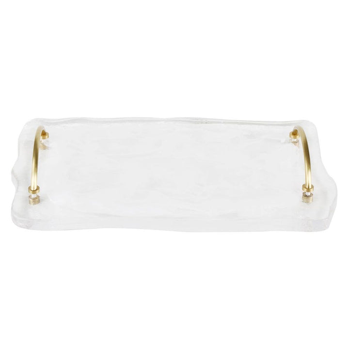 Rippled Art Glass Serving Tray