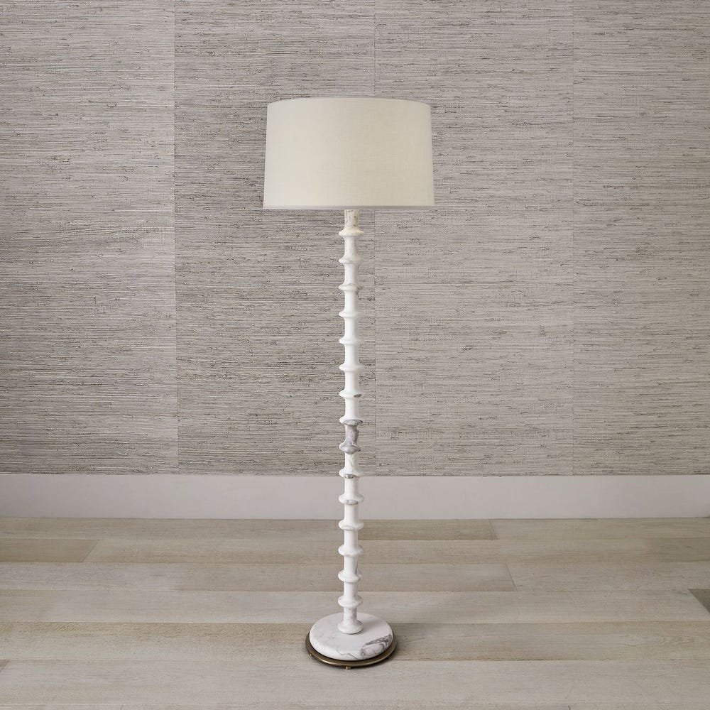 Volakas Marble Spindle Floor Lamp