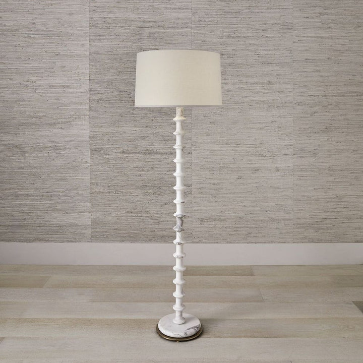 Volakas Marble Spindle Floor Lamp