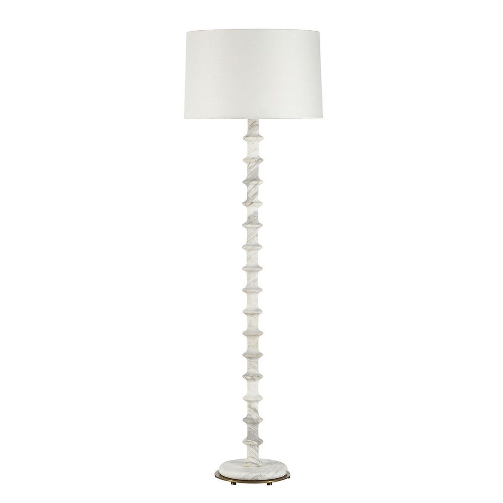 Volakas Marble Spindle Floor Lamp