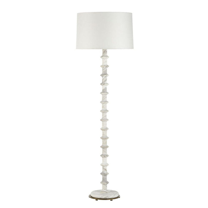 Volakas Marble Spindle Floor Lamp