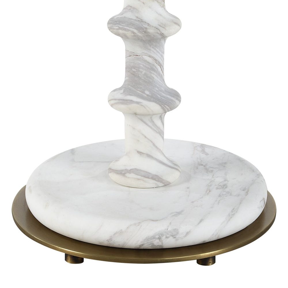 Volakas Marble Spindle Floor Lamp