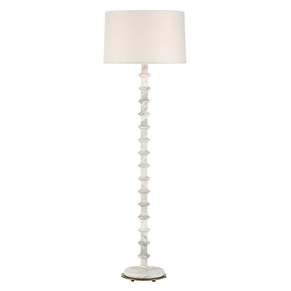 Volakas Marble Spindle Floor Lamp