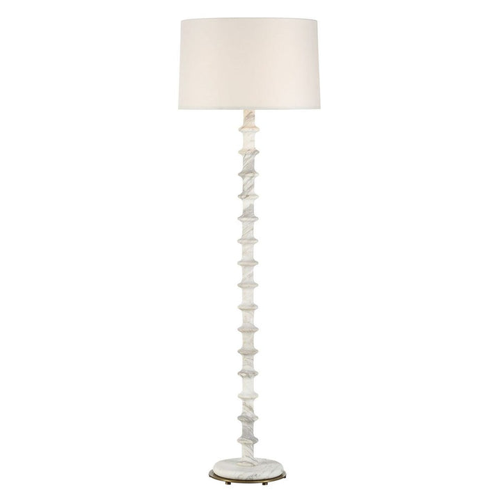 Volakas Marble Spindle Floor Lamp