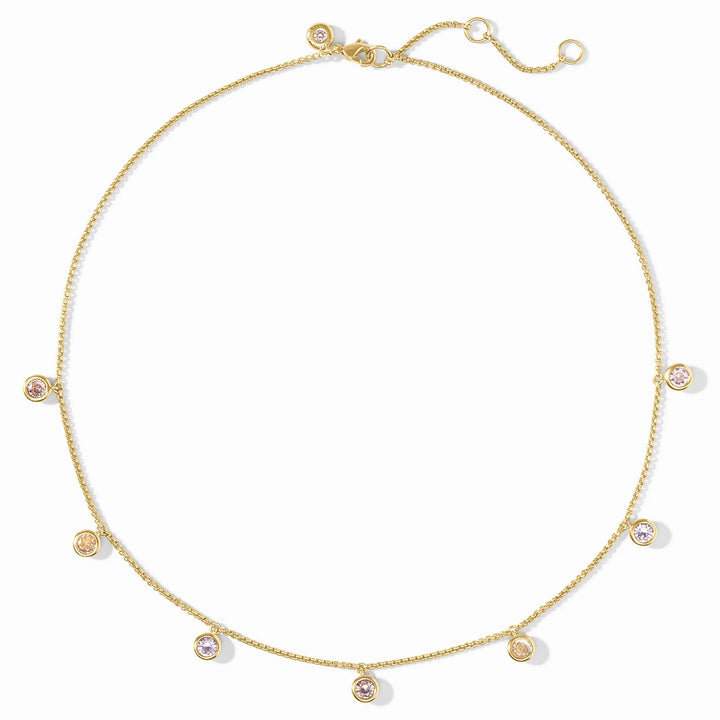 Rainbow Delicate Charm Necklace - Pink Dawn