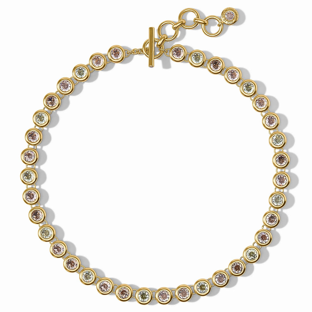 Rainbow Tennis Necklace - Pink Dawn