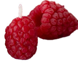 Beeswax Raspberry Birthday Candles