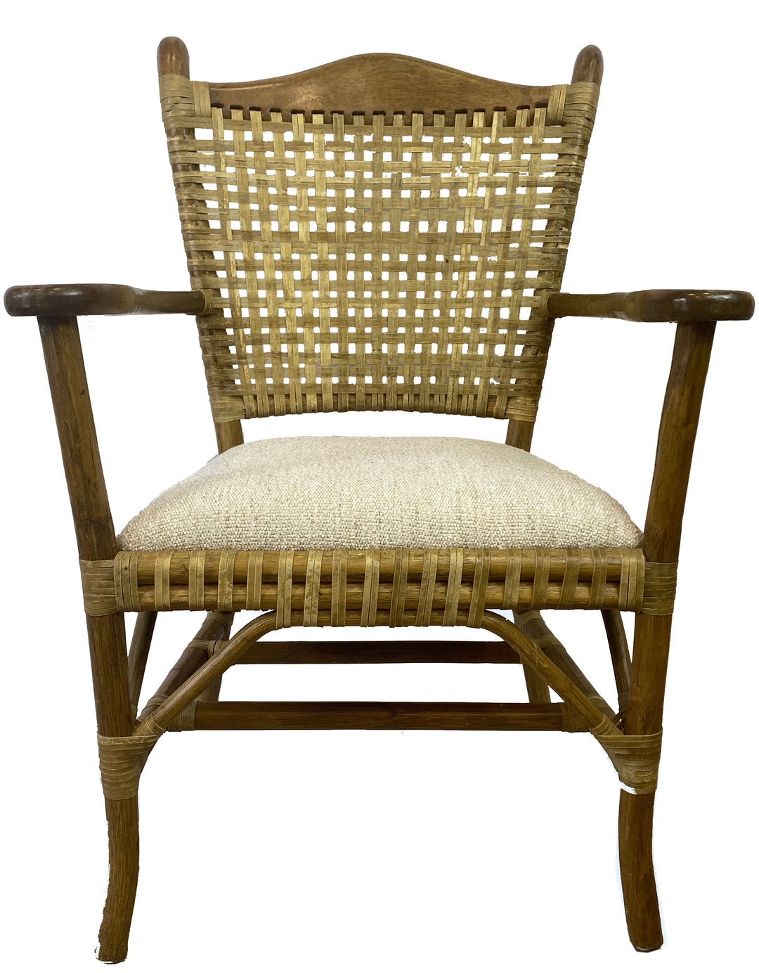 Pair Vintage McGuire-Style Arm Chairs