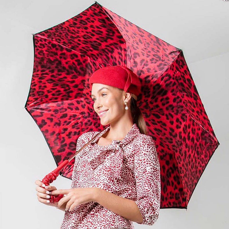 Umbrella - Red Leopard