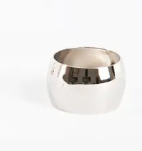 Polished Silver Napkin Rings – Set of 4