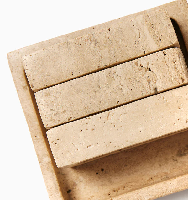 Travertine Napkin Ring, Set of 4