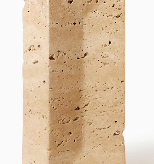 Travertine Candle Holder, Set of 3
