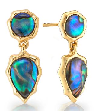 Aurora Small Drop Post Earrings - Abalone