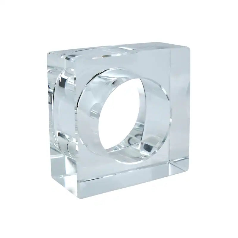 Crystal Square Napkin Ring - Set of 4