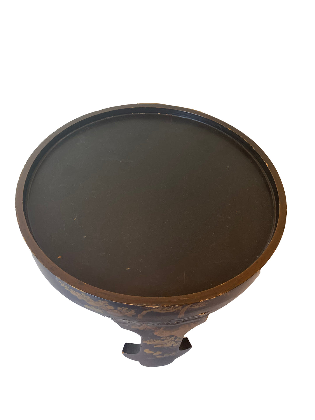 Set of Three Vintage Asian Black Lacquer Display Stands