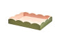 Lacquered Scalloped Trays 2 Tone