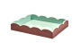 Lacquered Scalloped Trays 2 Tone