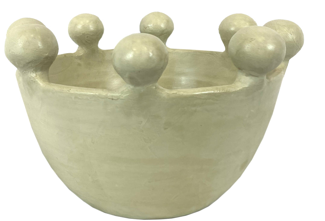 Ounagha Tadelakt Bowl Vase with Balls