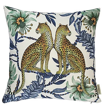 Ardmore Cotton Pillow - Lovebird Leopard