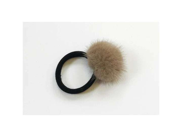 Mink Pom Hair Tie, Assorted