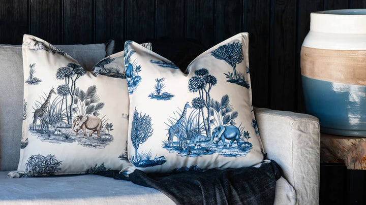 Outdoor Pillow - Thanda Toile Tanzanite