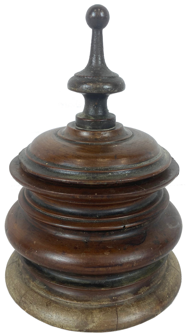 Antique Treen 19th Century Dutch Mahogany Tobacco Jar