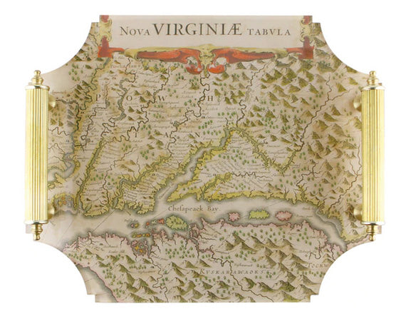 Virginia Tray with Brass Handles